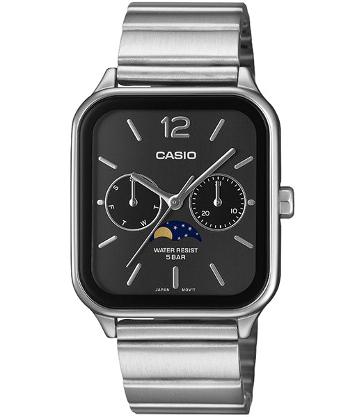 CASIO Collection MTP-M305D-1AJF Black Moon Phase Quartz Men's Watch product image