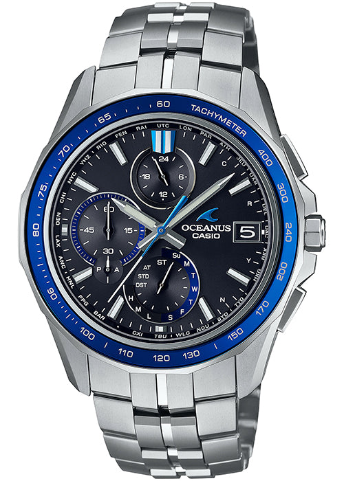 CASIO OCEANUS Manta OCW-S7000-1AJF Blue Solar Radio-Controlled Titanium Men's Watch product image