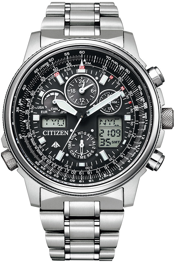 CITIZEN PROMASTER Eco-Drive PMV65-2271 Silver solar radio Men's Watch