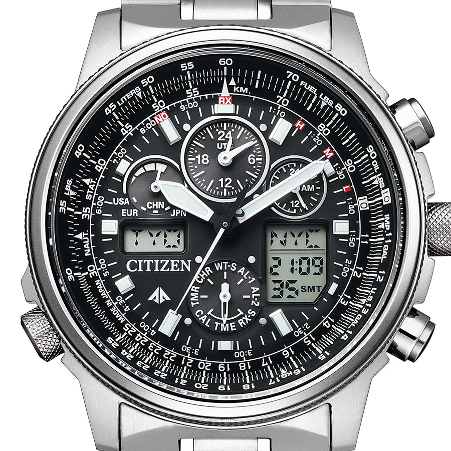 CITIZEN PROMASTER Eco-Drive PMV65-2271 Silver solar radio Men's Watch