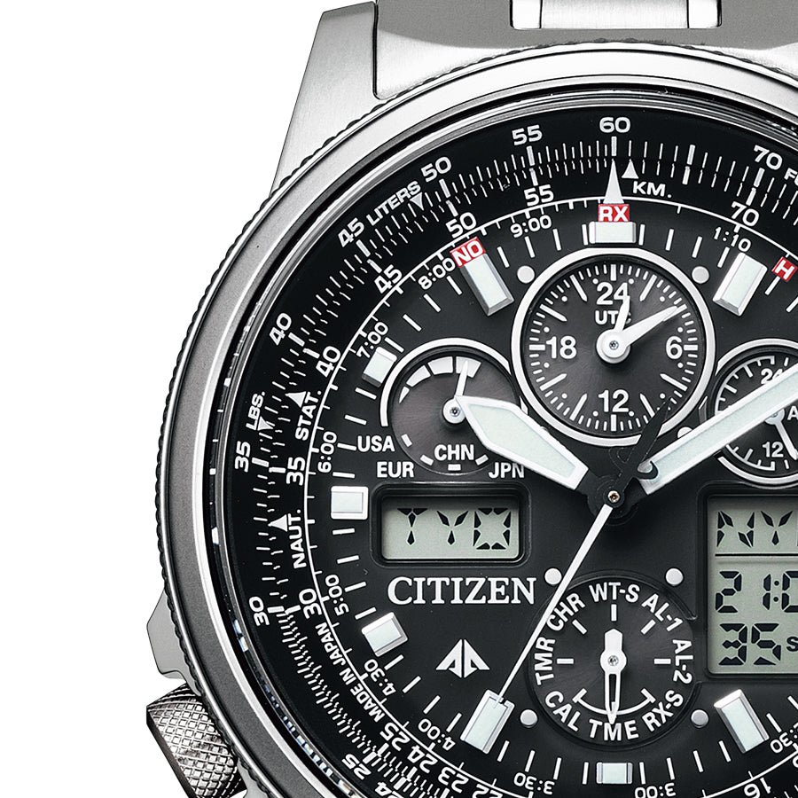 CITIZEN PROMASTER Eco-Drive PMV65-2271 Silver solar radio Men's Watch