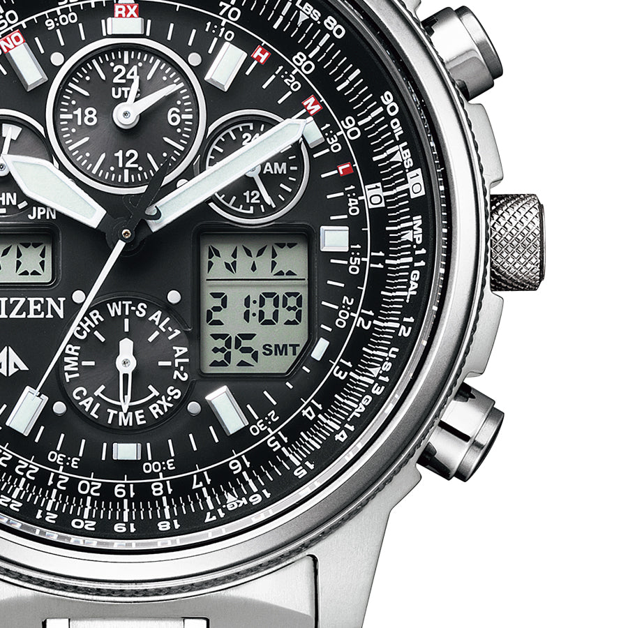 CITIZEN PROMASTER Eco-Drive PMV65-2271 Silver solar radio Men's Watch