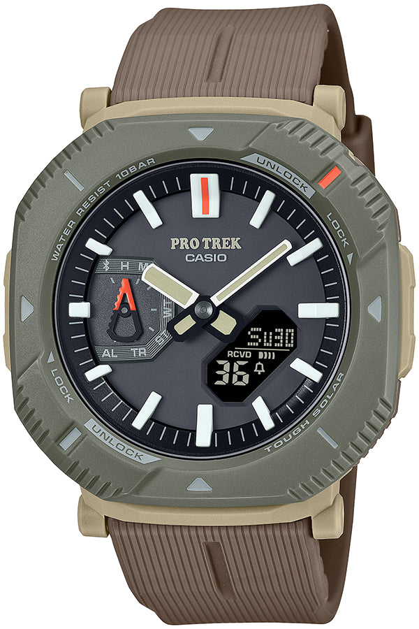CASIO PRO TREK PRJ-B001-5JF Black Hiker Line Analog Digital Men Watch