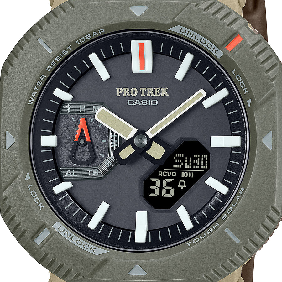CASIO PRO TREK PRJ-B001-5JF Black Hiker Line Analog Digital Men Watch