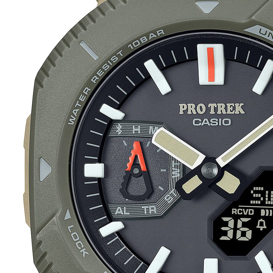 CASIO PRO TREK PRJ-B001-5JF Black Hiker Line Analog Digital Men Watch