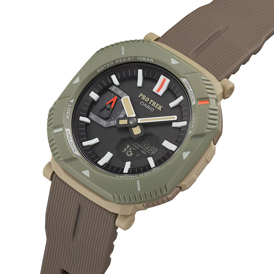 CASIO PRO TREK PRJ-B001-5JF Black Hiker Line Analog Digital Men Watch