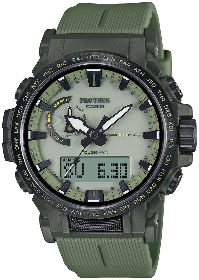 CASIO PRO TREK PRW-61LD-3JF light green Climber Line Men's Watch