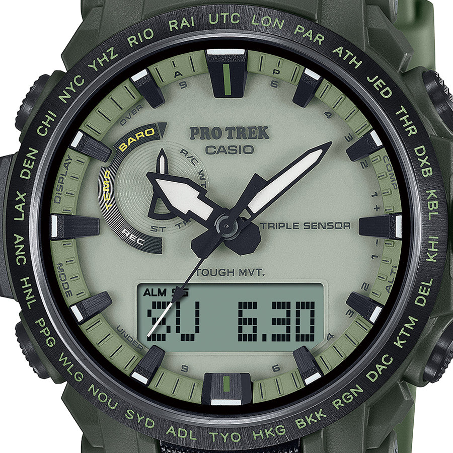 CASIO PRO TREK PRW-61LD-3JF light green Climber Line Men's Watch