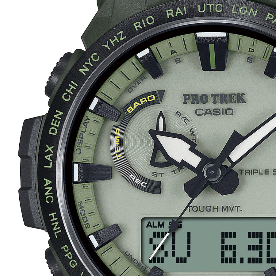 CASIO PRO TREK PRW-61LD-3JF light green Climber Line Men's Watch