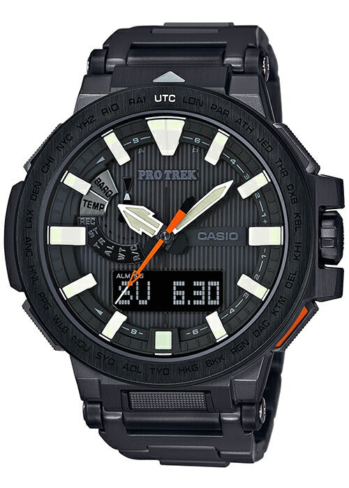 CASIO PRO TREK PRX-8000YT-1JF Black Solar Radio Titanium Men's Watch product image