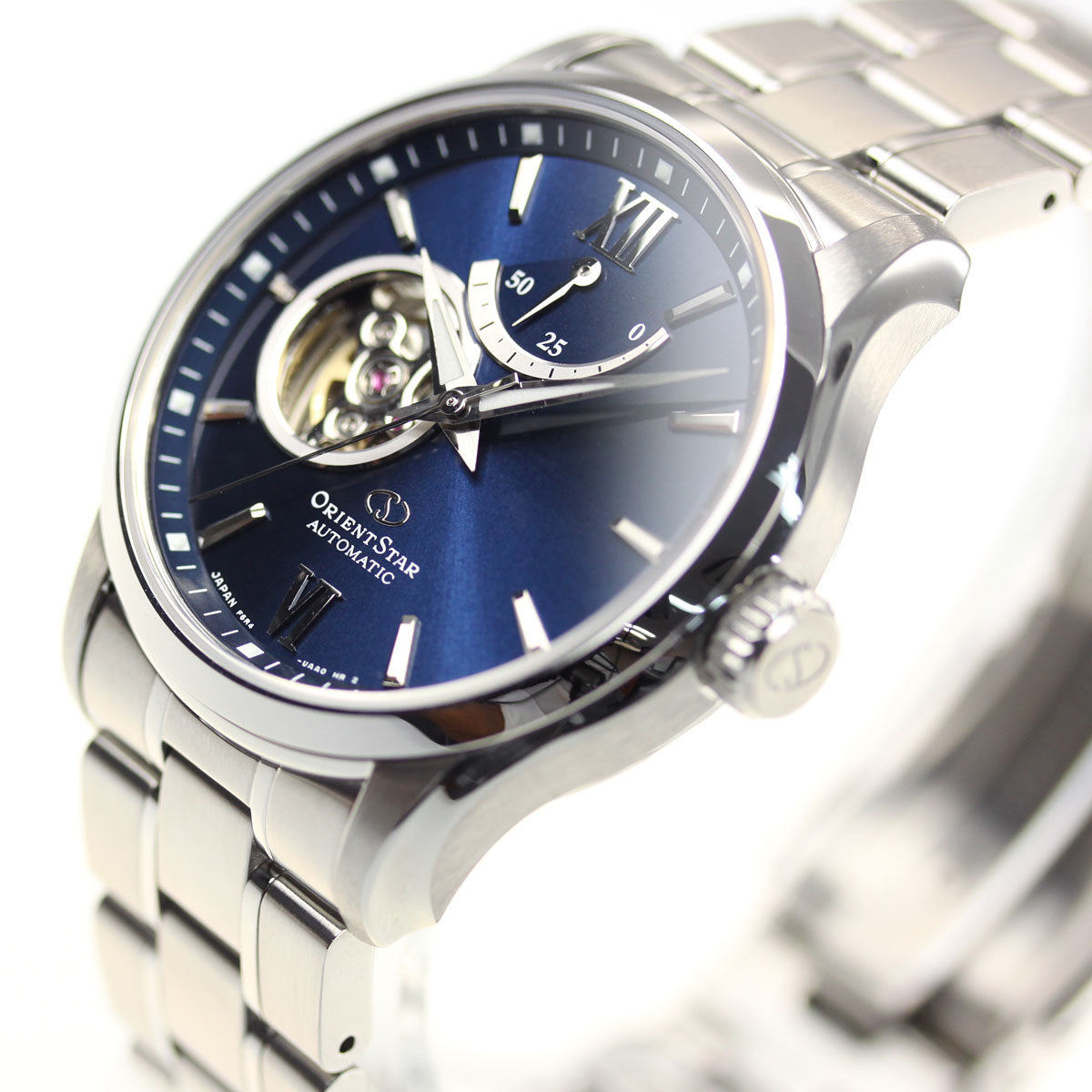 ORIENT STAR SEMI SKELETON RK-AT0002L Blue Automatic Stainless Men Watch New Box