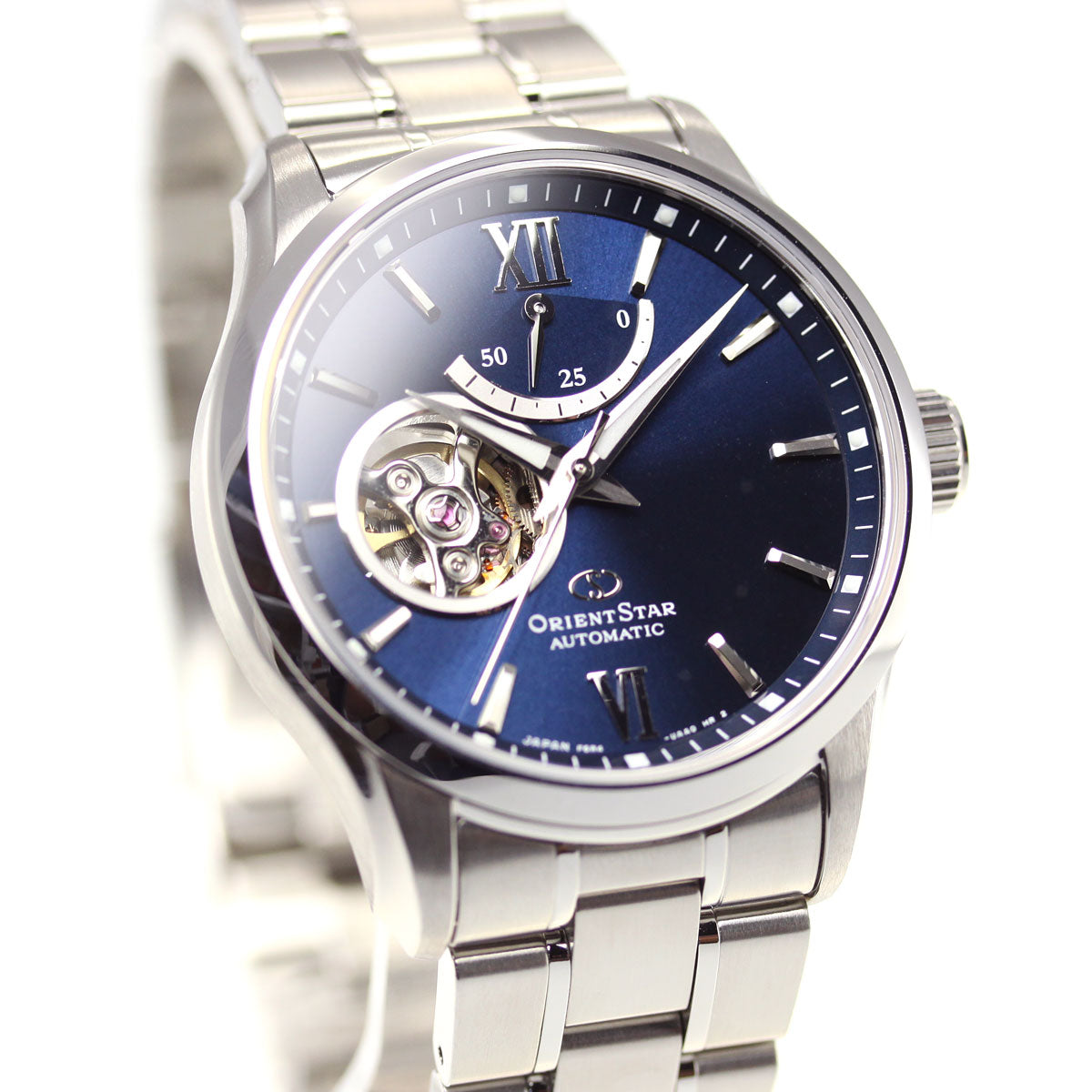ORIENT STAR SEMI SKELETON RK-AT0002L Blue Automatic Stainless Men Watch New Box