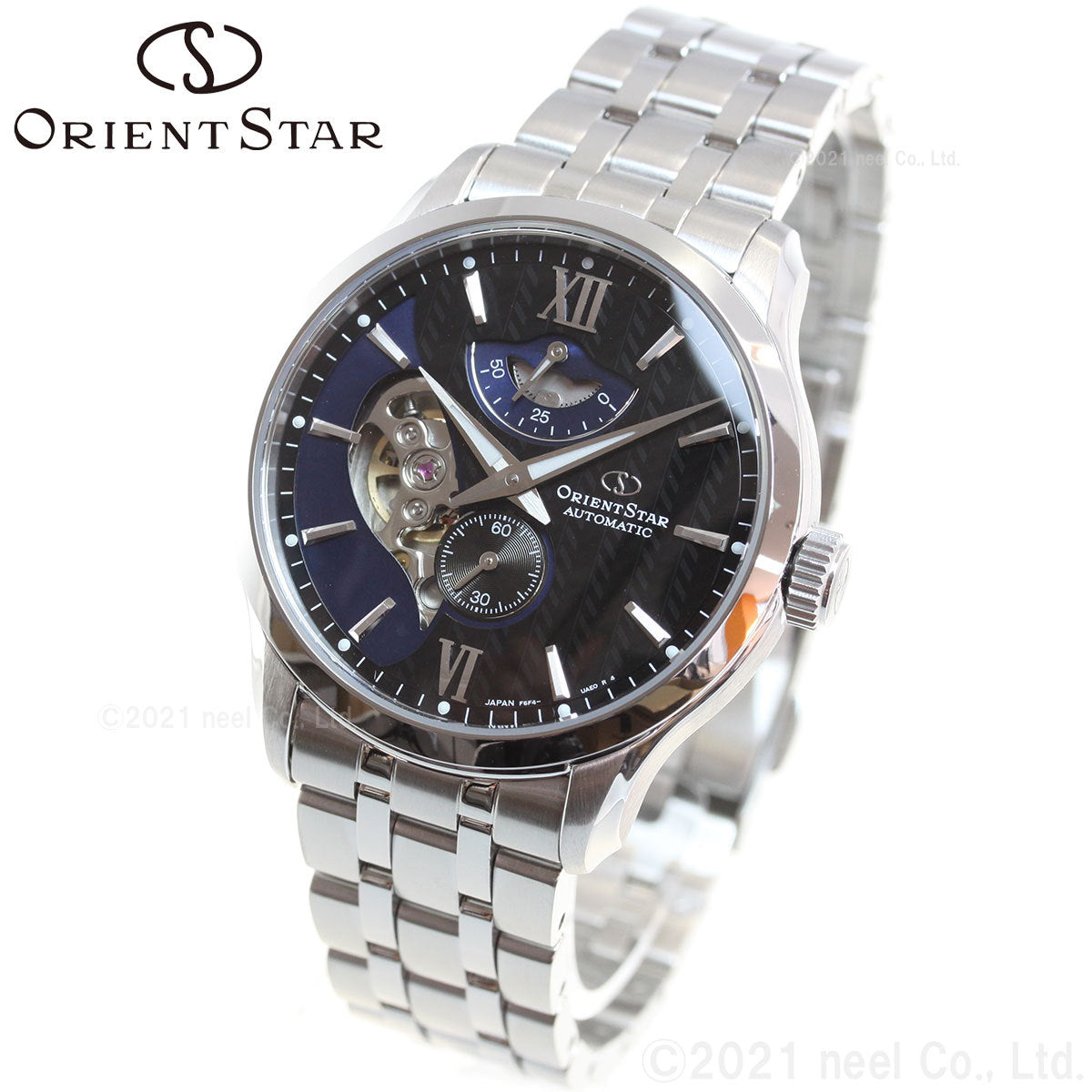 ORIENT STAR RK-AV0B03B Navy LAYERED SKELETON Mechanical Men's Watch
