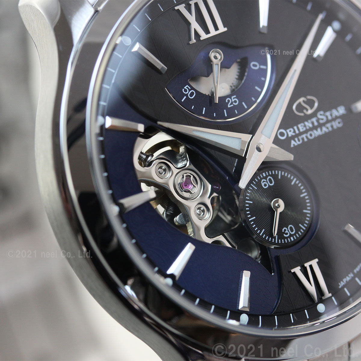 ORIENT STAR RK-AV0B03B Navy LAYERED SKELETON Mechanical Men's Watch