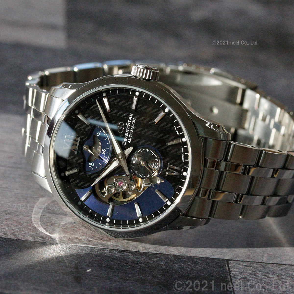 ORIENT STAR RK-AV0B03B Navy LAYERED SKELETON Mechanical Men's Watch
