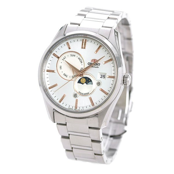 ORIENT RN-AK0301S White SUN & MOON 22 Jewels Automatic Men's Watch