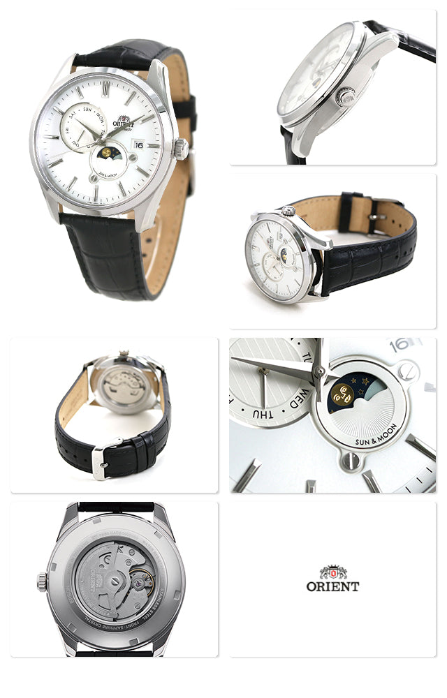 ORIENT RN-AK0305S White SUN & MOON 22 Jewels Mechanical Men's Watch - product image 2
