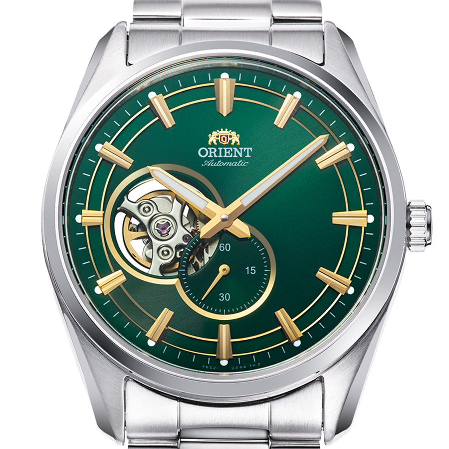ORIENT RN-AR0008E Green Contemporary Semi Skeleton Men's Watch