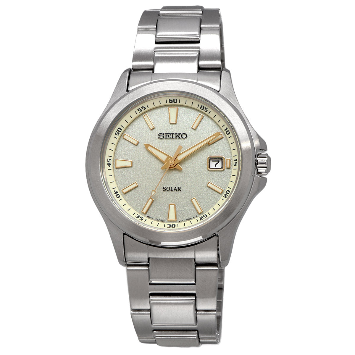 SEIKO SPIRIT SBPN069 Solar Champagne Silver Stainless Men's Watch