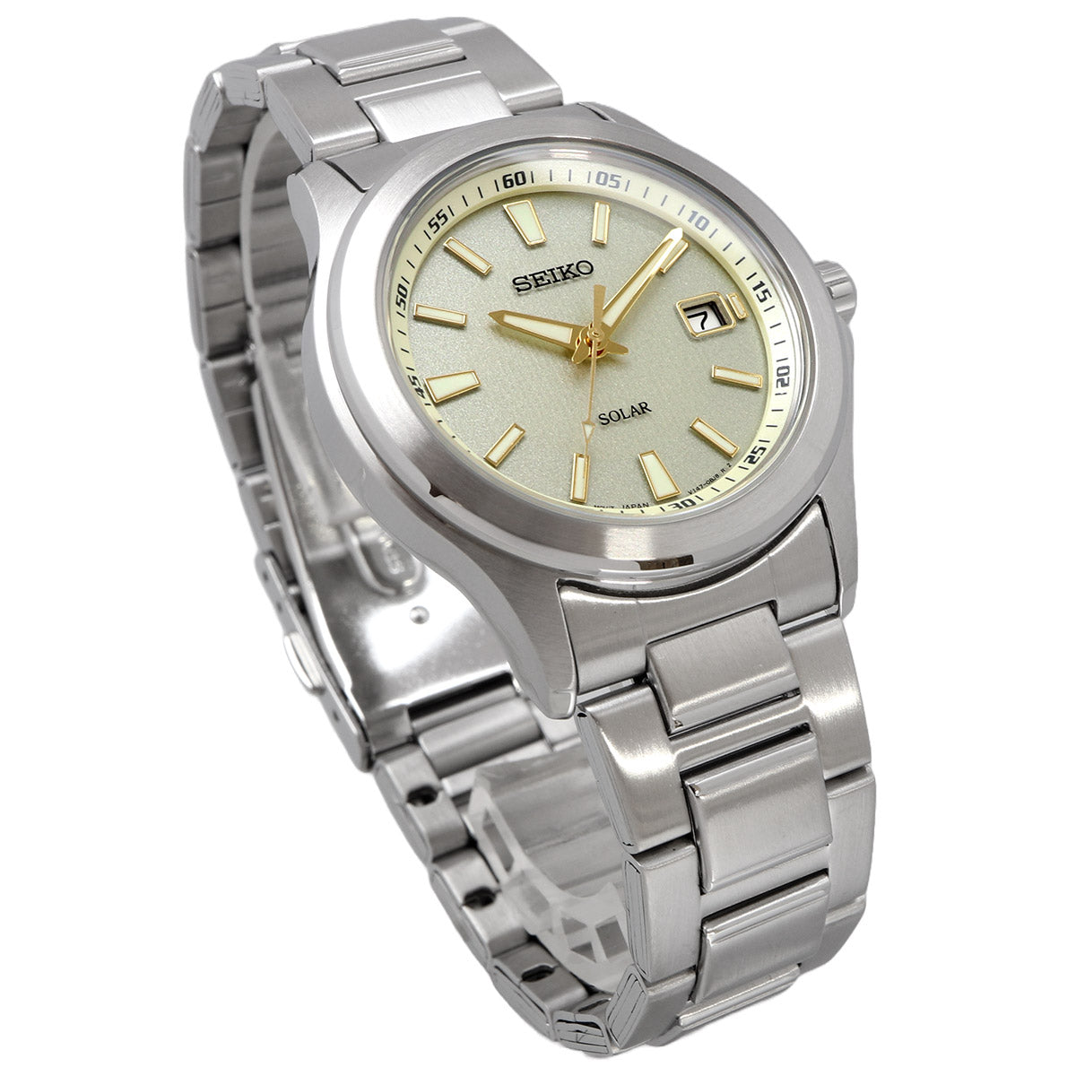 SEIKO SPIRIT SBPN069 Solar Champagne Silver Stainless Men's Watch