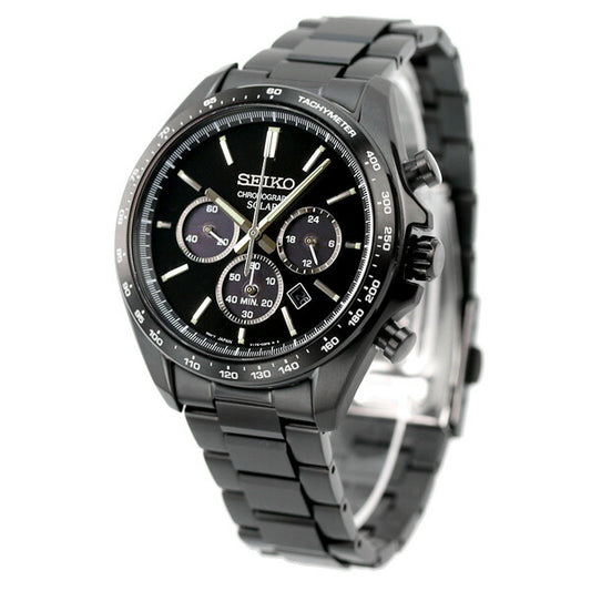 SEIKO SELECTION SBPY169 Black Solar Chronograph Men's Watch