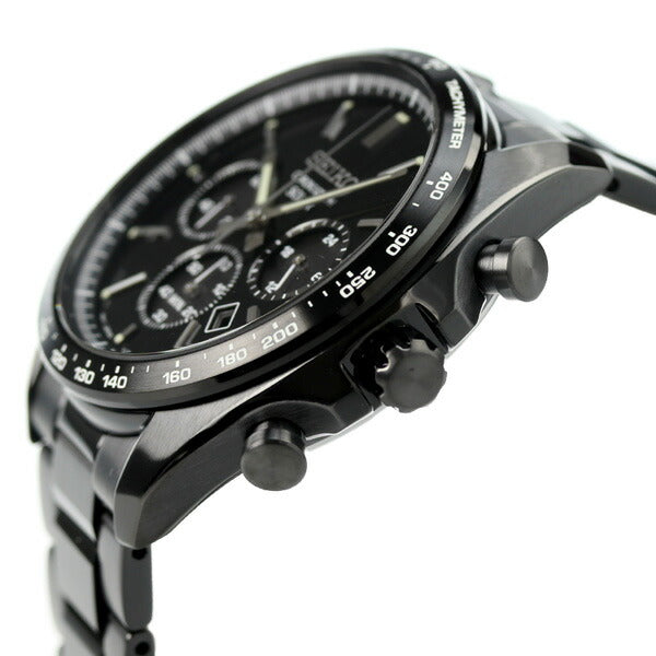 SEIKO SELECTION SBPY169 Black Solar Chronograph Men's Watch