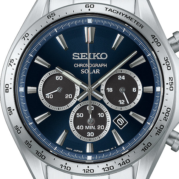 SEIKO Selection S Series SBPY183 Blue Solar Chronograph Men's Watch