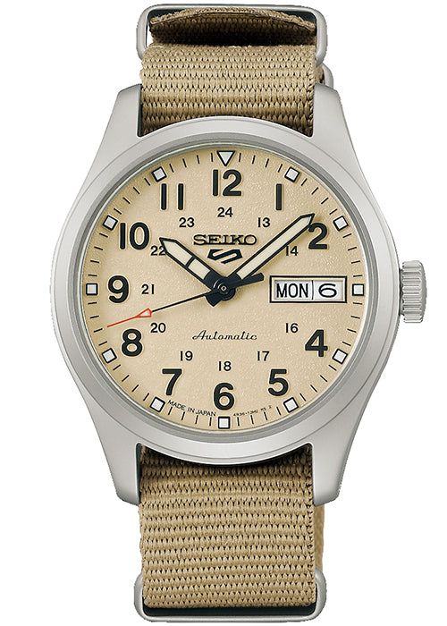 SEIKO 5 Sports SBSA199 Beige Suit Style Mechanical Men's Watch - product image 1