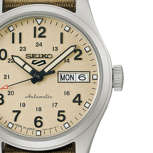 SEIKO 5 Sports SBSA199 Beige Suit Style Mechanical Men's Watch - product image 4