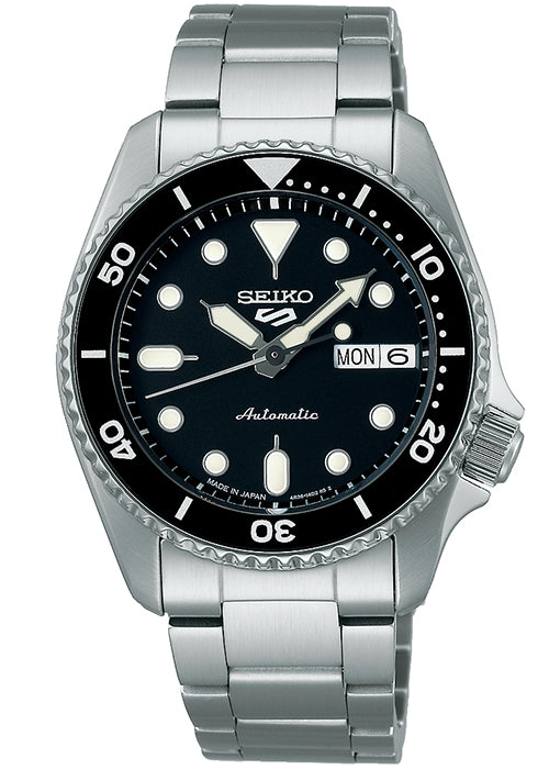 SEIKO 5 Sports SBSA225 Black Automatic Mechanical Diver Men's Watch