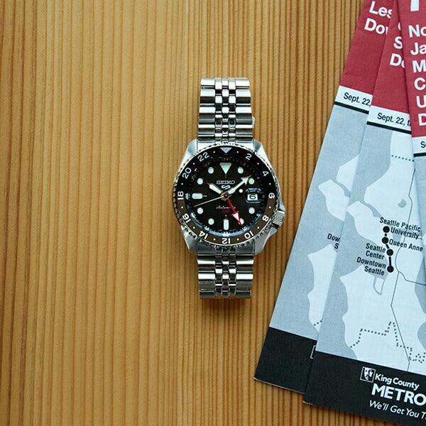 Seiko 5 セイコー 5スポーツ SKX Sports Style GMTモデル SBSC001 メンズ 腕時計 メカニカル 自動巻き ブラック 日本製 : ザ・クロックハウスPlus+ヤフー店 - 通販 - Yahoo!ショッピング