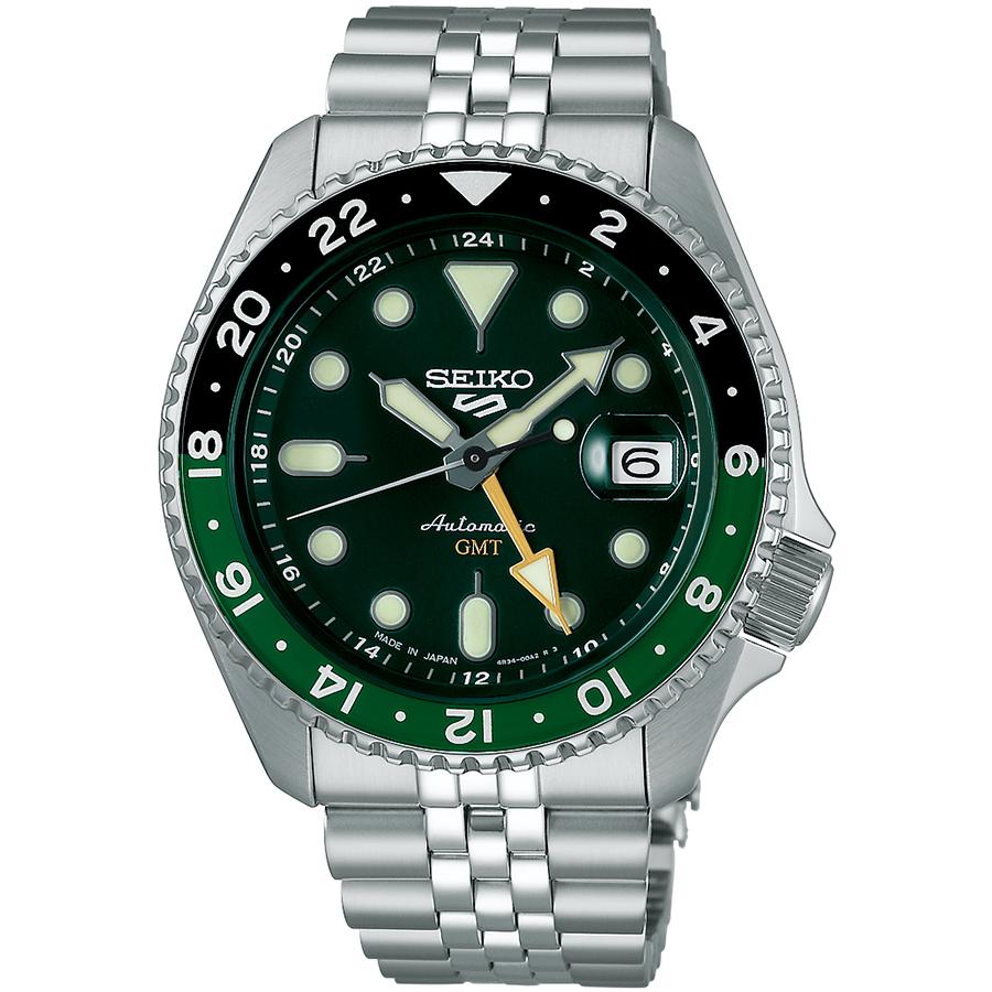 SEIKO 5 Sports GMT Green Dial Men's Watch SBSC019