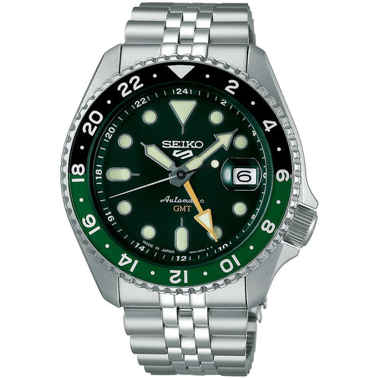 SEIKO 5 Sports GMT Green Dial Men's Watch SBSC019