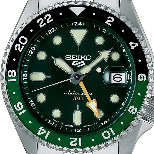 SEIKO 5 Sports GMT Green Dial Men's Watch SBSC019