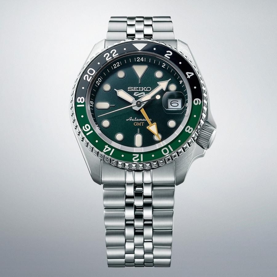 SEIKO 5 Sports GMT Green Dial Men's Watch SBSC019
