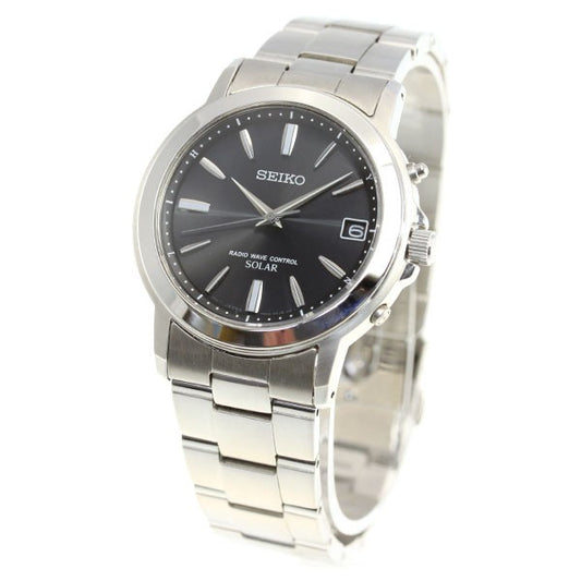 SEIKO SPIRIT SBTM169 Black Solar Atomic Radio Men's Watch