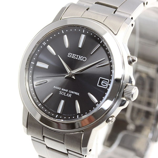 SEIKO SPIRIT SBTM169 Black Solar Atomic Radio Men's Watch