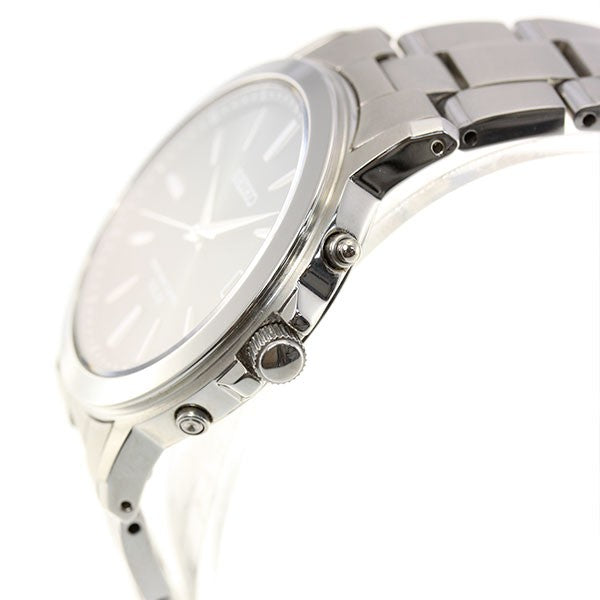 SEIKO SPIRIT SBTM169 Black Solar Atomic Radio Men's Watch