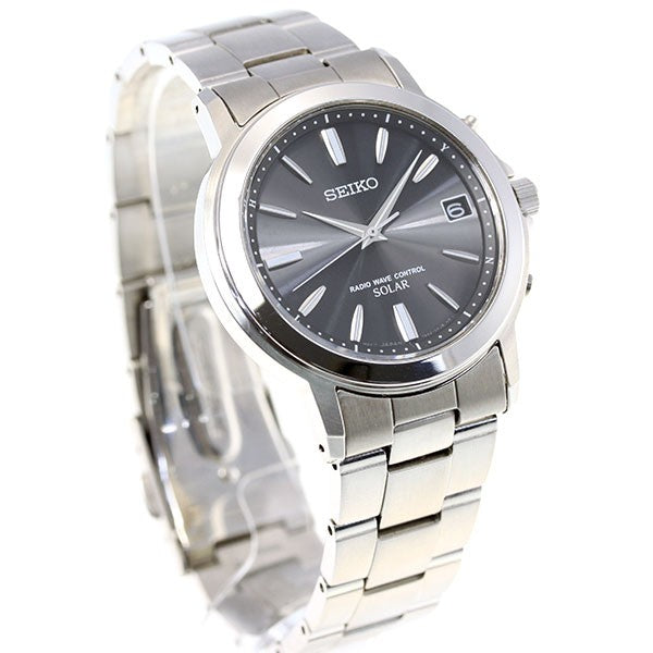 SEIKO SPIRIT SBTM169 Black Solar Atomic Radio Men's Watch