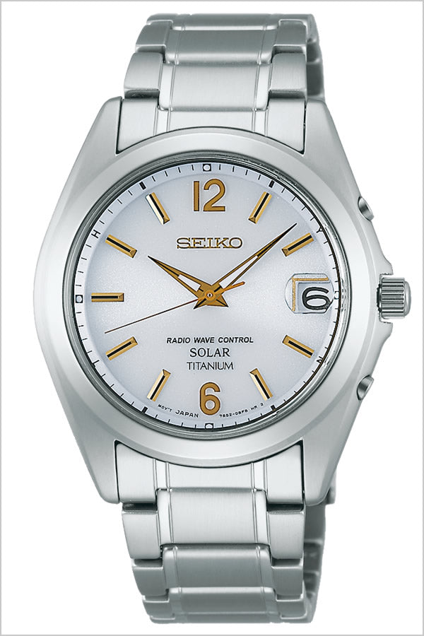 SEIKO Selection SBTM227 White Silver Solar Titanium Men's Watch