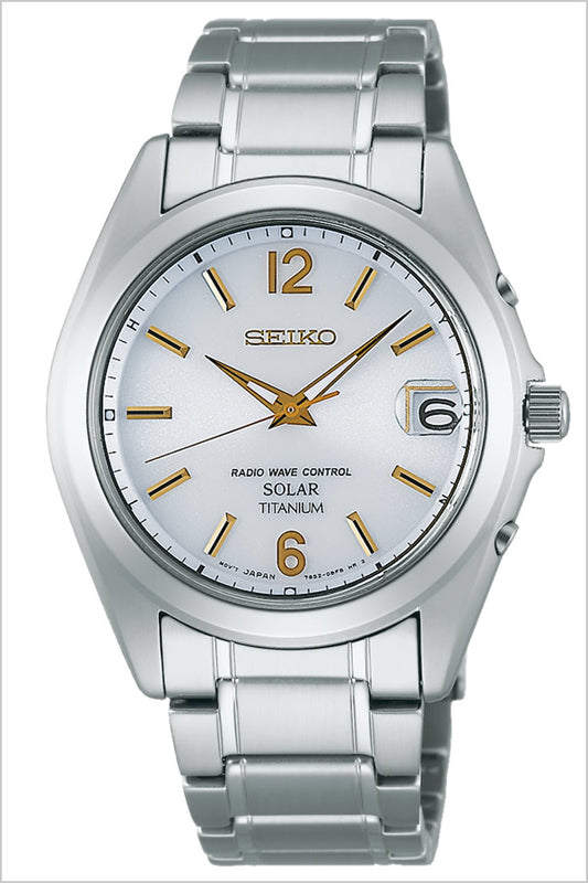 SEIKO Selection SBTM227 White Silver Solar Titanium Men's Watch