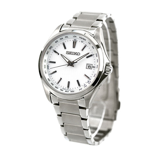 SEIKO Selection SBTM287 White Solar Radio Men's Watch
