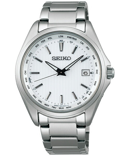 SEIKO Selection SBTM287 White Solar Radio Men's Watch