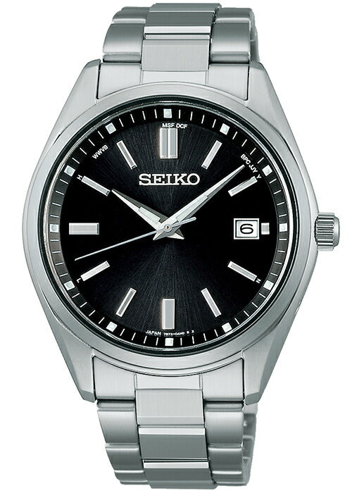SEIKO Selection Black Solar Radio Men's Watch SBTM323