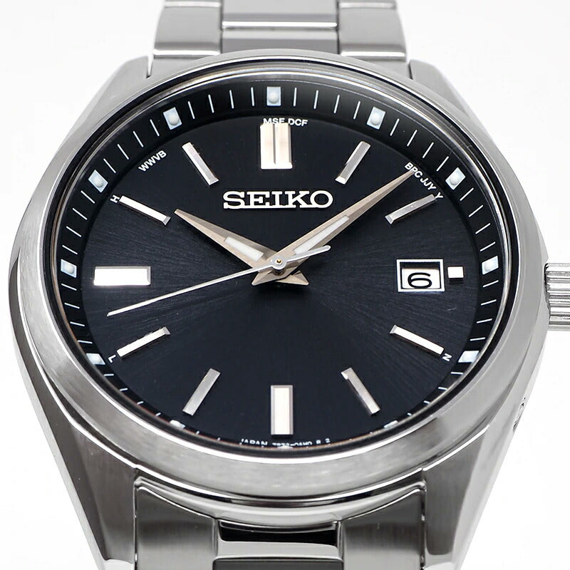 SEIKO Selection Black Solar Radio Men's Watch SBTM323