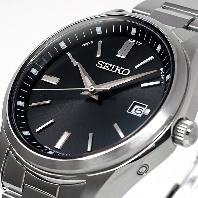 SEIKO Selection Black Solar Radio Men's Watch SBTM323