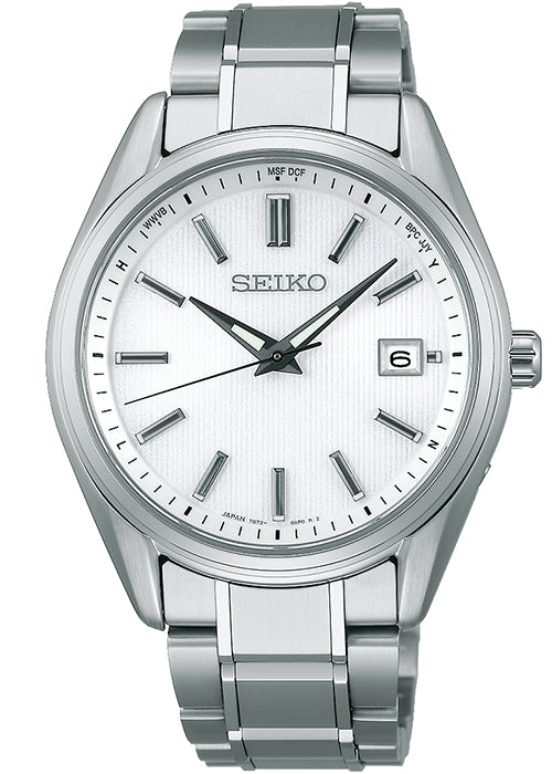 SEIKO Selection SBTM337 Pearl White Titanium Radio Solar Men's Watch