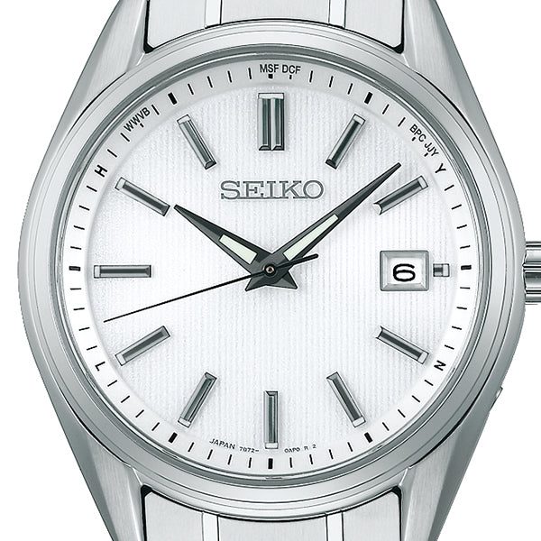 SEIKO Selection SBTM337 Pearl White Titanium Radio Solar Men's Watch