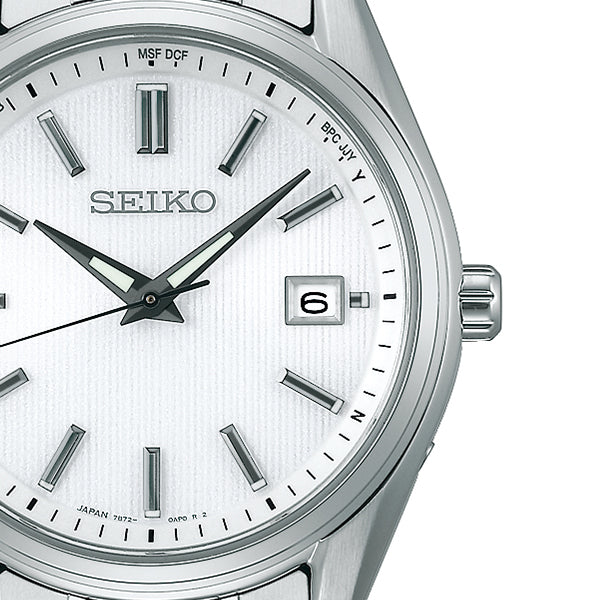 SEIKO Selection SBTM337 Pearl White Titanium Radio Solar Men's Watch