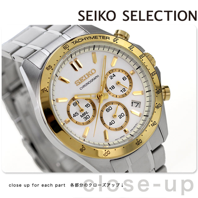 SEIKO Spirit Chronograph White Dial Men's Watch SBTR024
